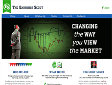 Tablet Screenshot of earningsscout.com